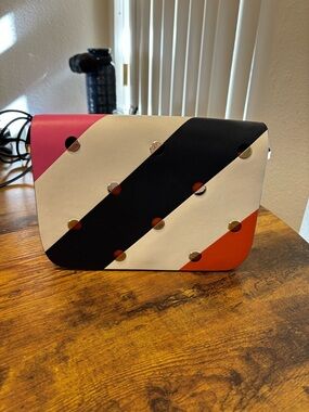 kate spade Colorblock Studded Crossbody - Pink, White, Black, Orange